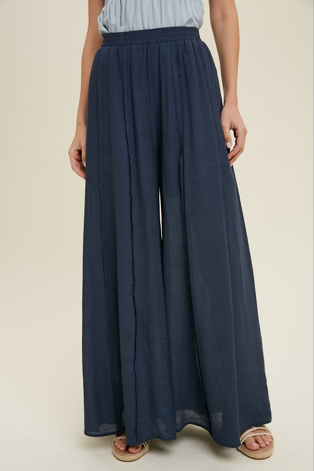 Wishlist® Wide Leg Pants With Raw Edge Detail