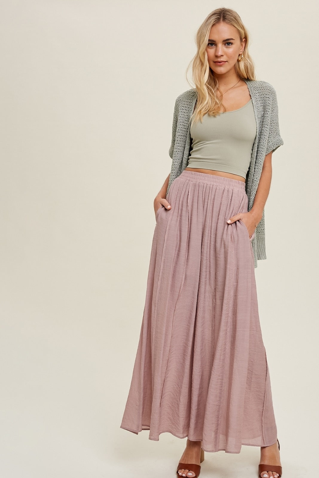 Wishlist® Wide Leg Pants With Raw Edge Detail