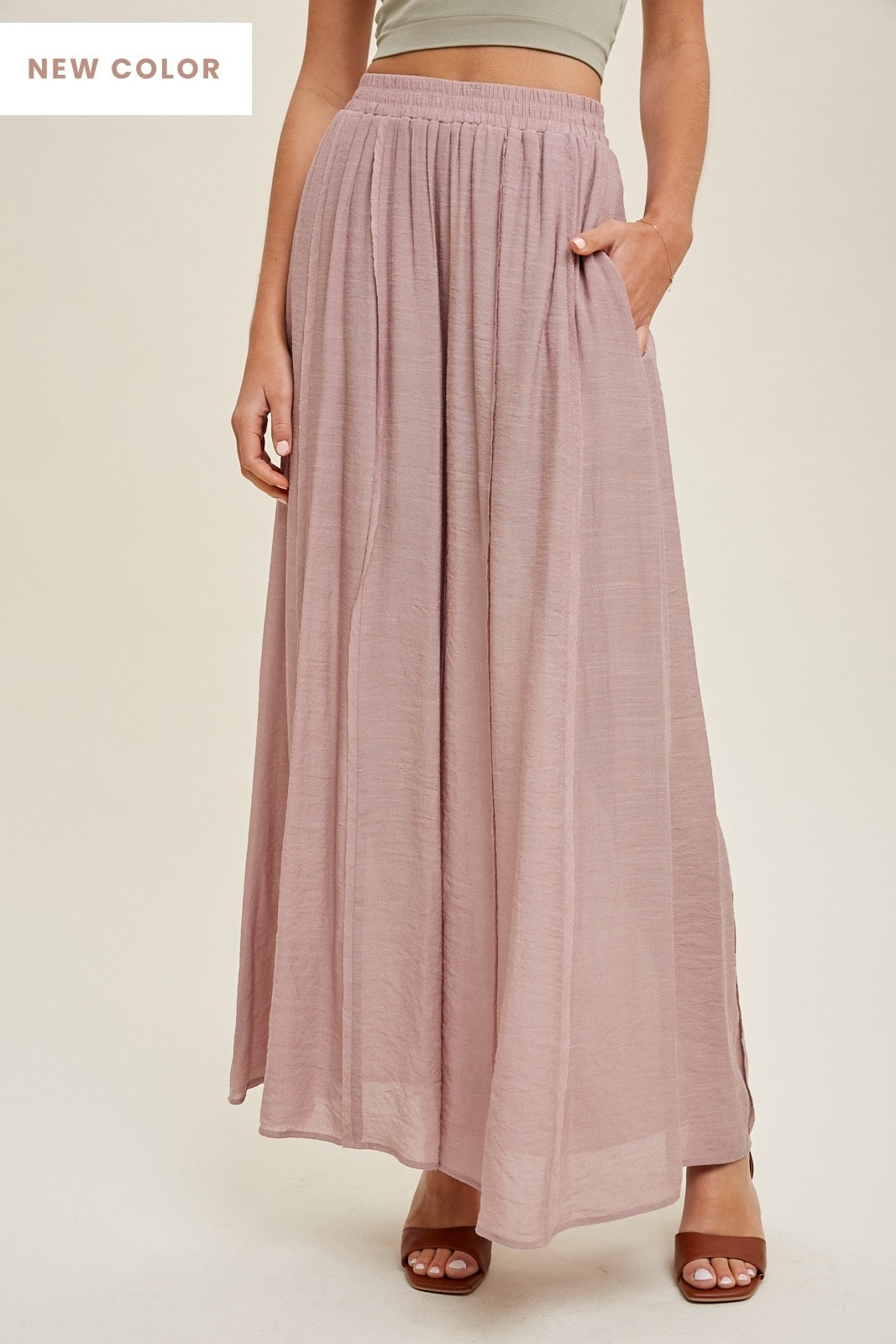 Wishlist® Wide Leg Pants With Raw Edge Detail