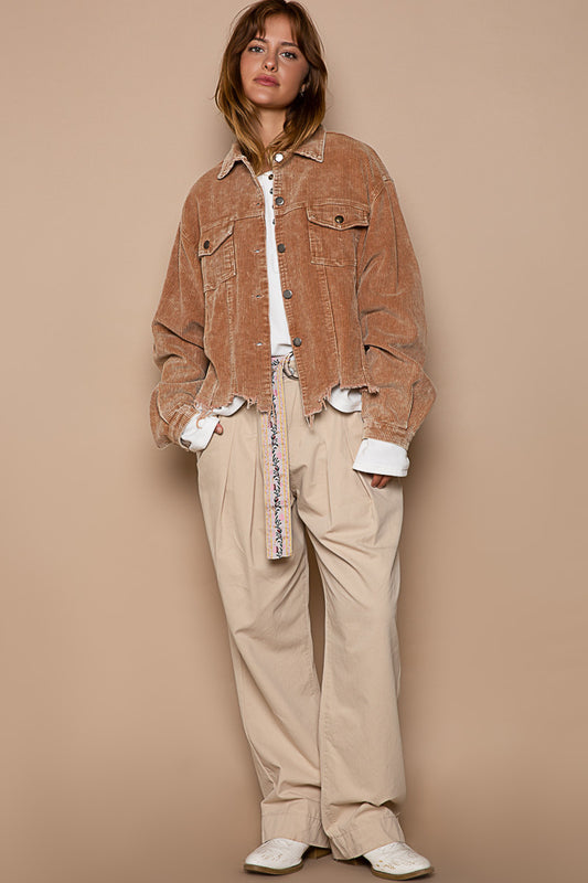 Teddy Bear Corduroy Trucker Jacket