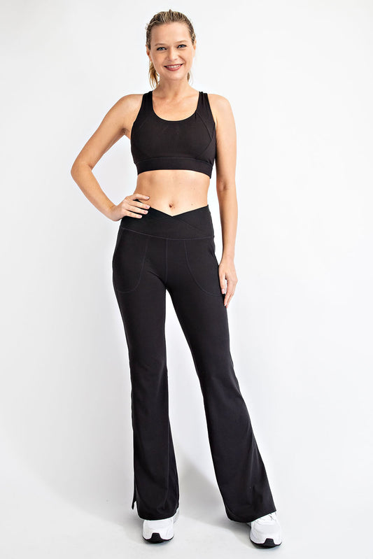 RAE MODE®  CROSSOVER WAIST FLARED LEGGINGS