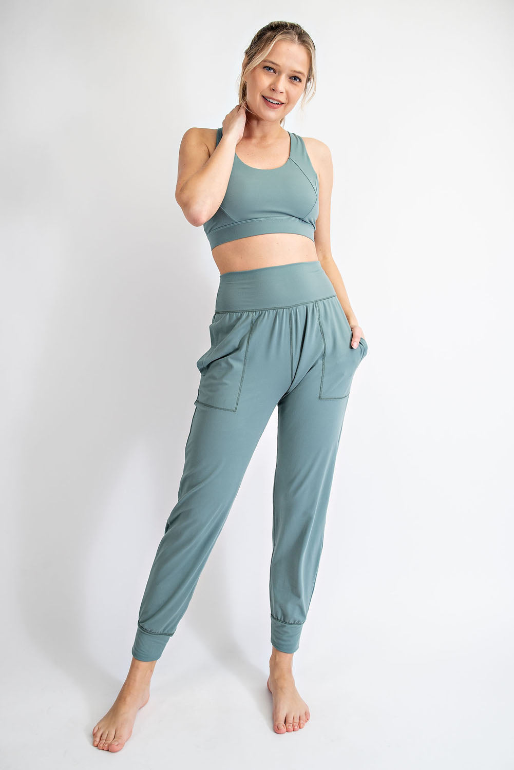 Rae Mode® Butter Soft Joggers With Pockets In Tidewater Teal