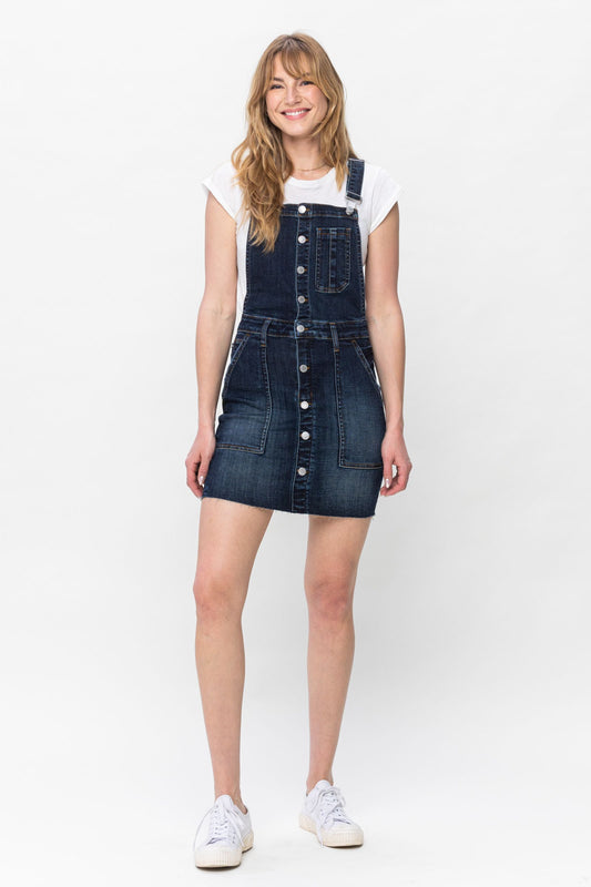 Judy Blue Frayed Hem Overall Skirt