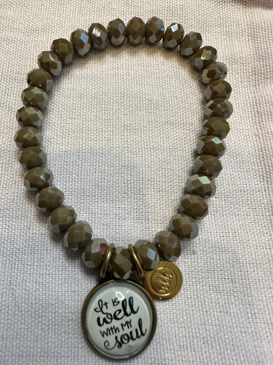 Sentiment Bracelet- It is well with my soul