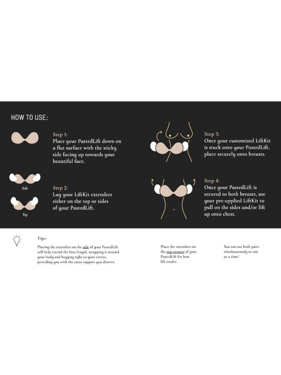 PastedNip® PastedLift Silicone Pasted strapless bra