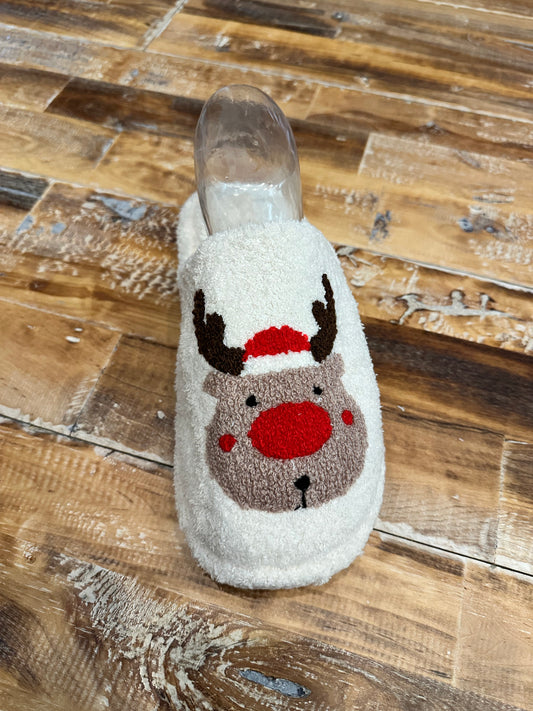 ComfyLuxe Smiley Slippers- Reindeer