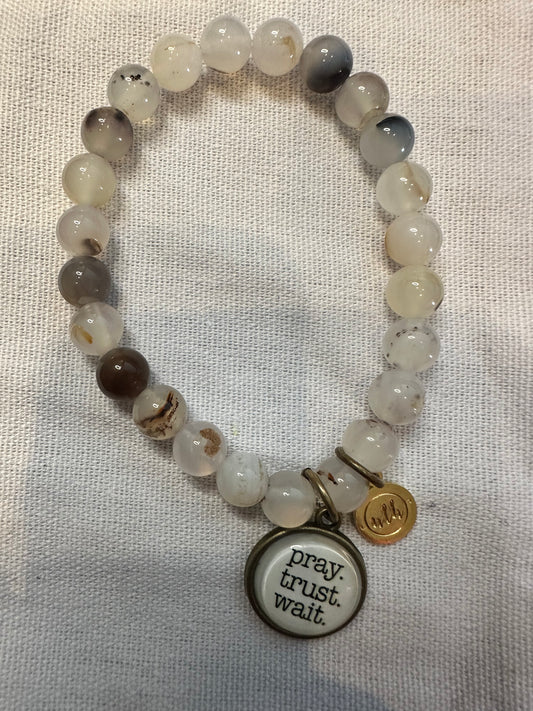 Sentiment Bracelet- Pray. Trust. Wait.