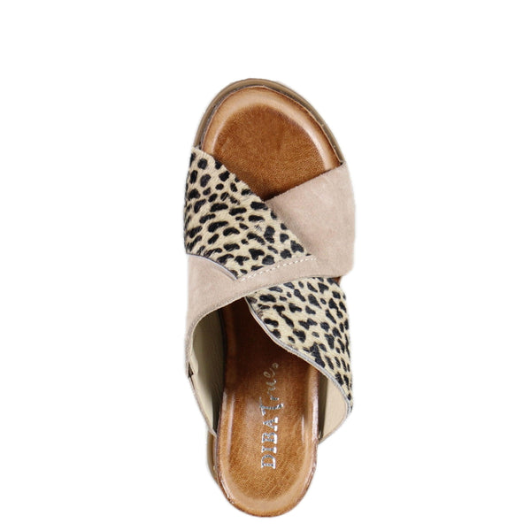 Diba True® Real Leather Sandals- Tan Leopard