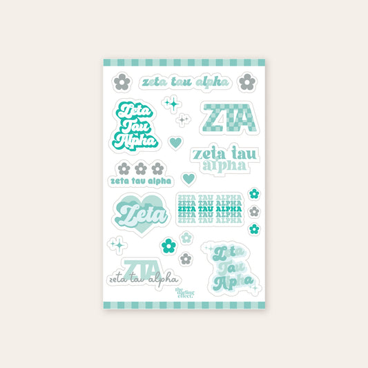 Sorority Sticker Sheet- ZTA