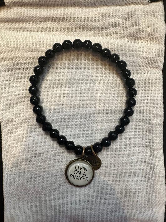 Sentiment Bracelet- Livin on a prayer