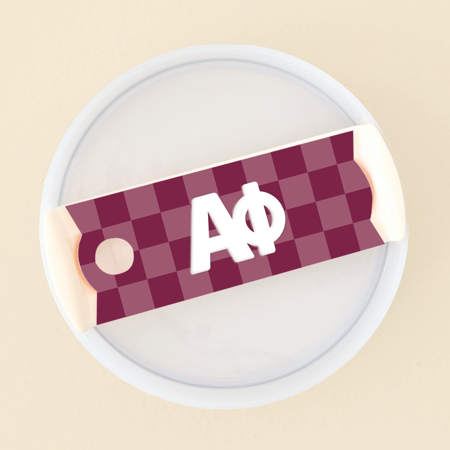 Sorority Tumbler Lid Tag- Alpha Phi