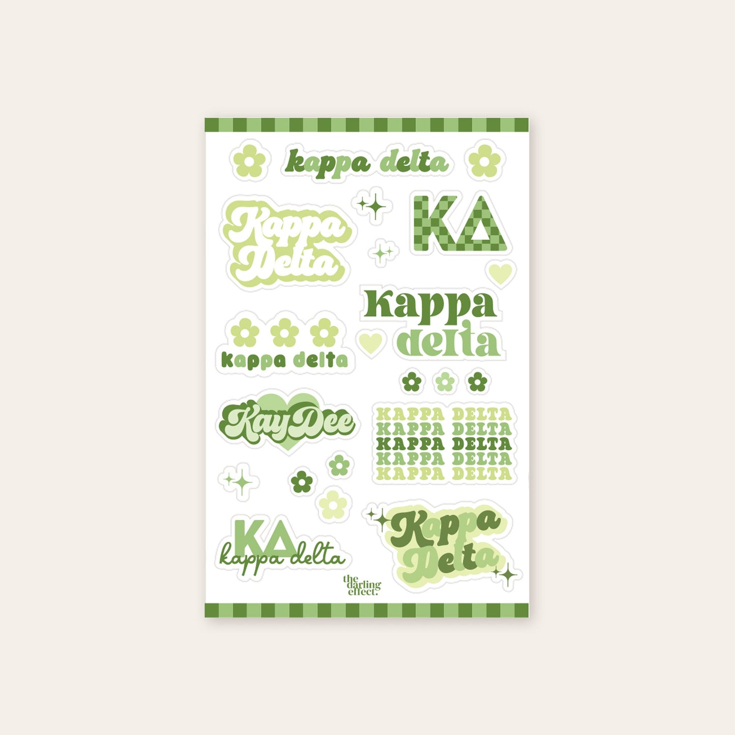 Sorority Sticker Sheet- Kappa Delta