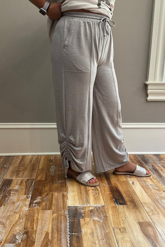 Wishlist® French Terry Knit Pants With Ruched Detail