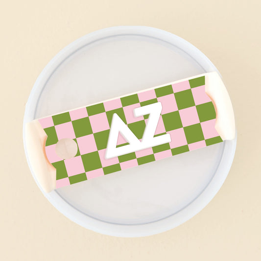 Sorority Tumbler Lid Tag- Delta Zeta