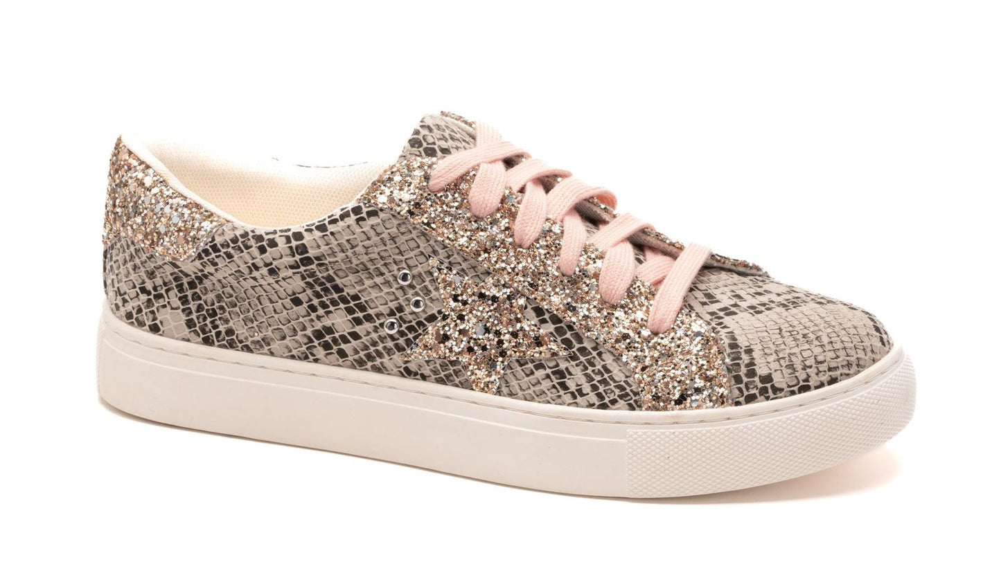 Corkys® Supernova Python Sneakers- Gold/Pink