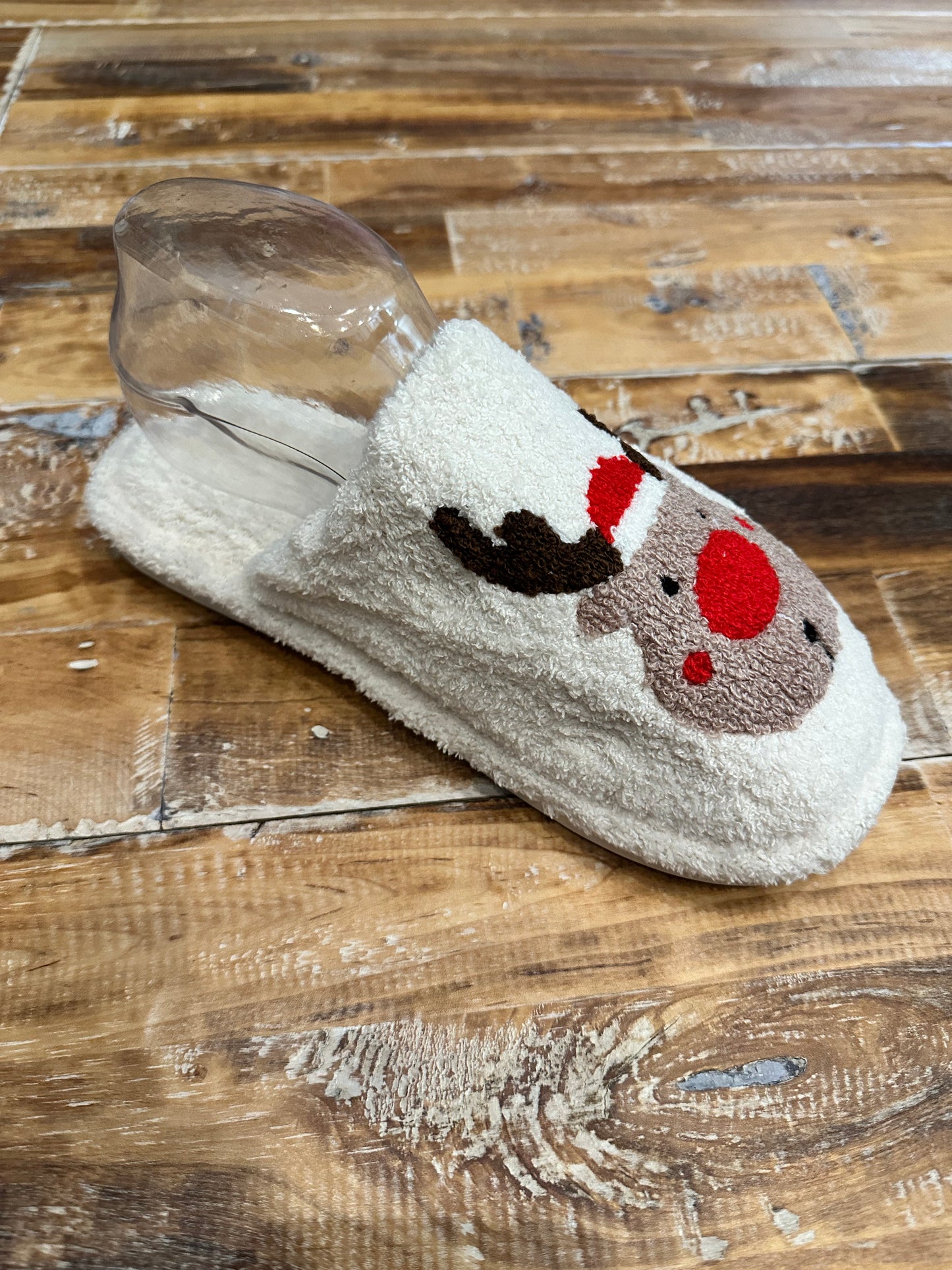 ComfyLuxe Smiley Slippers- Reindeer