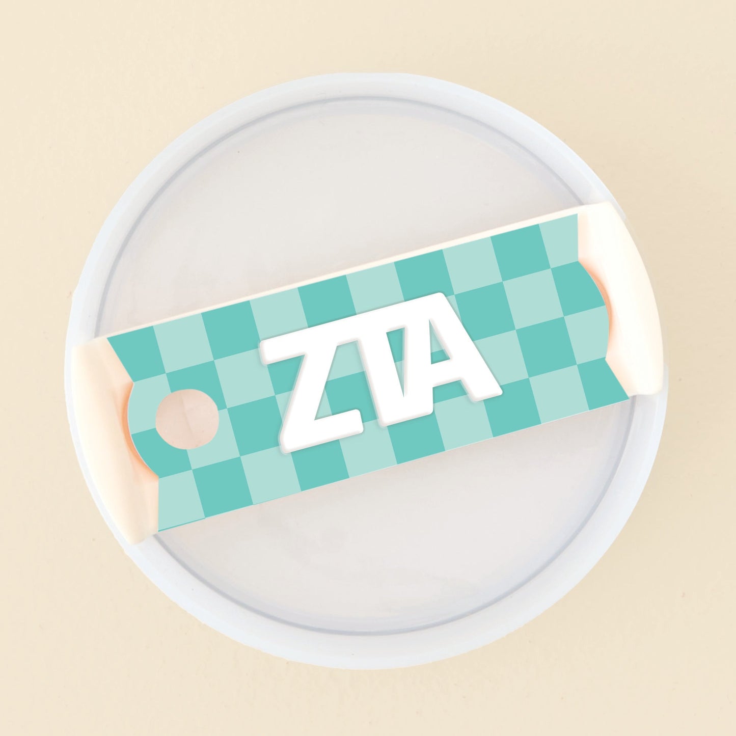 Sorority Tumbler Lid Tag- Zeta Tau Alpha