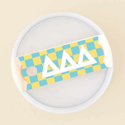 Sorority Tumbler Lid Tag- Delta Delta Delta