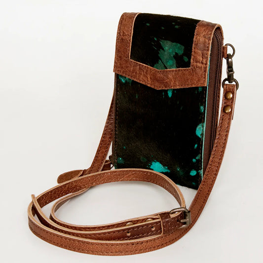 American Darling® Genuine Hair-on Cowhide Crossbody Cellphone Purse