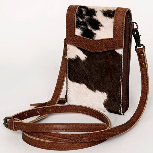 American Darling® Genuine Hair-on Cowhide Crossbody Cellphone Purse