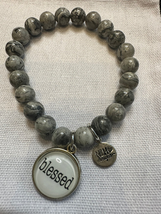 Sentiment Bracelet-Blessed