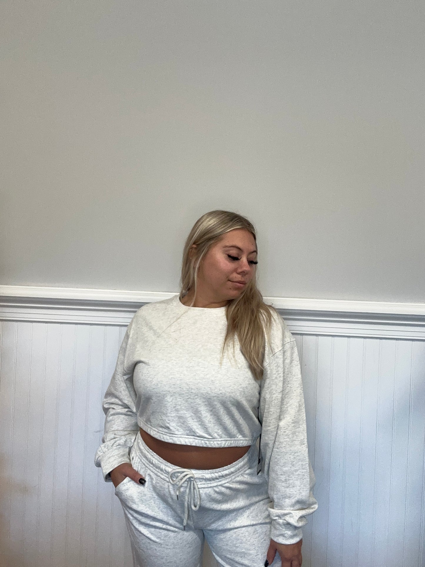 Cropped French Terry Sweatshirt