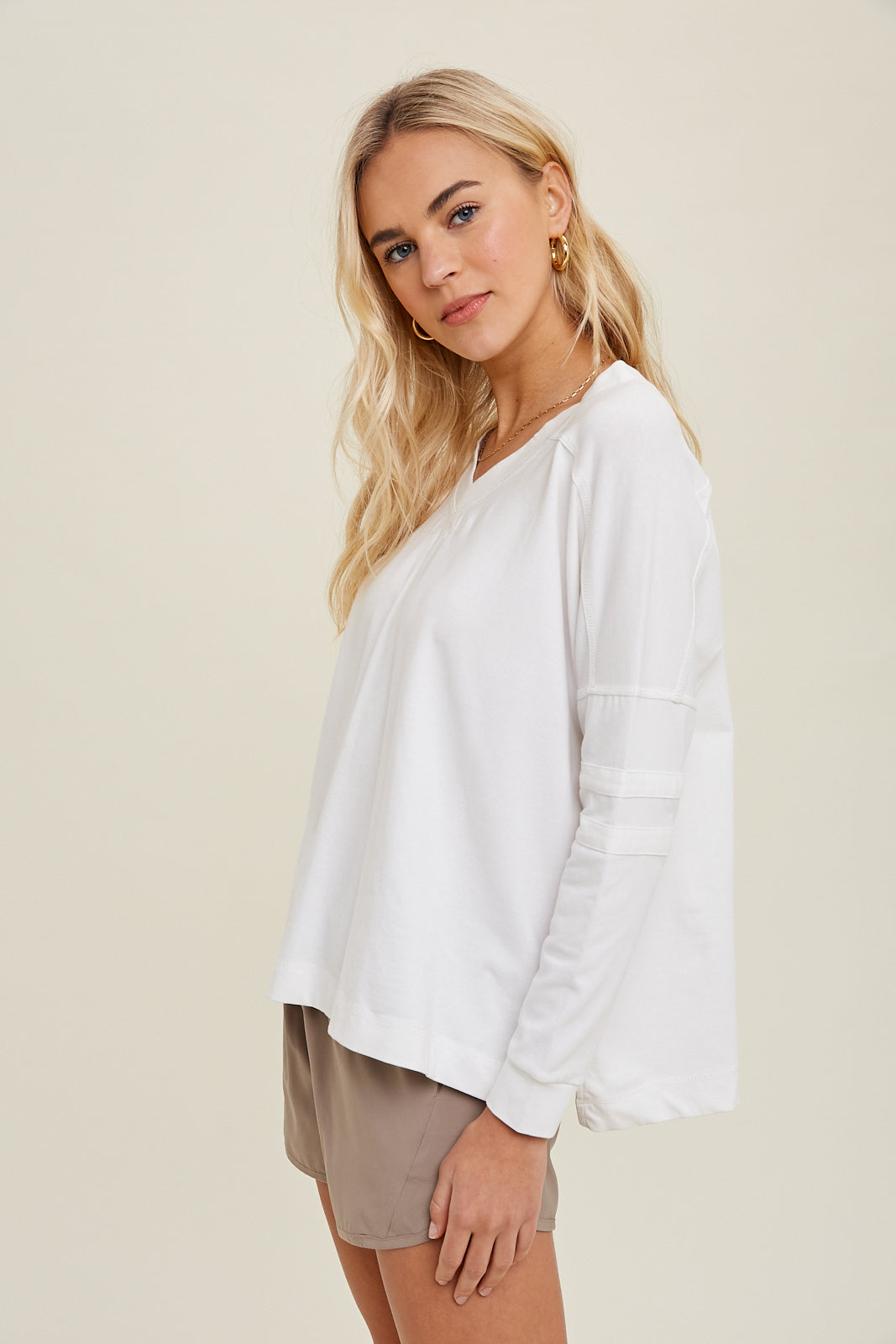 LONG SLEEVE DOLMAN KNIT TOP