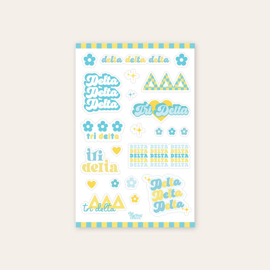 Sorority Sticker Sheet- Tri-Delta