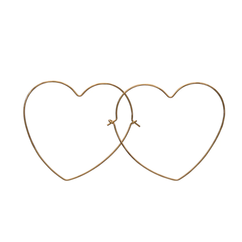 KENDA KIST®  WIRE HEART HOOP EARRINGS