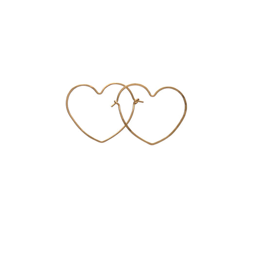 KENDA KIST®  WIRE HEART HOOP EARRINGS