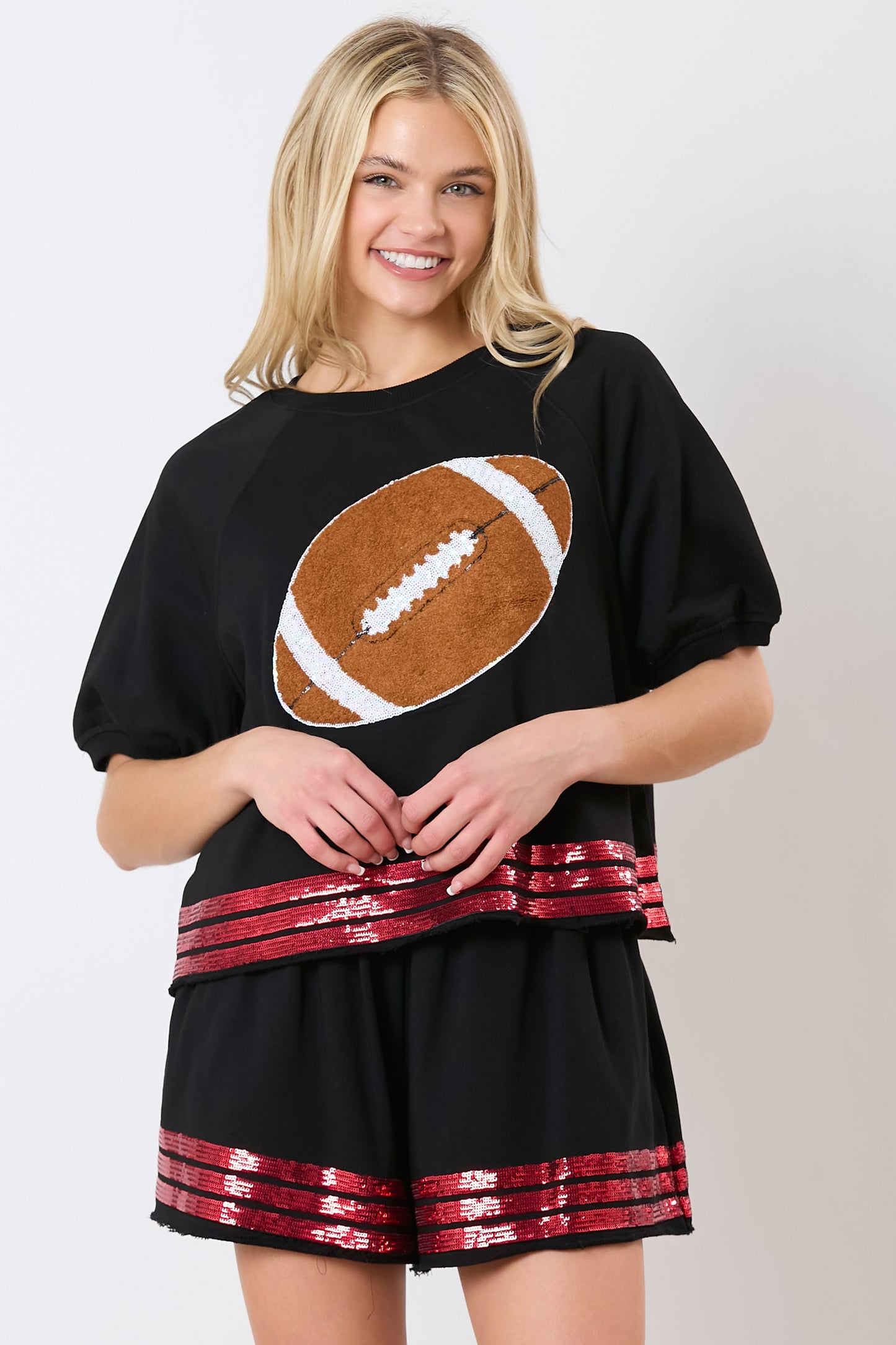 "Football Star" Patch Crop Top