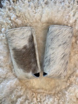 Genuine Cow Hide Fur Koozie