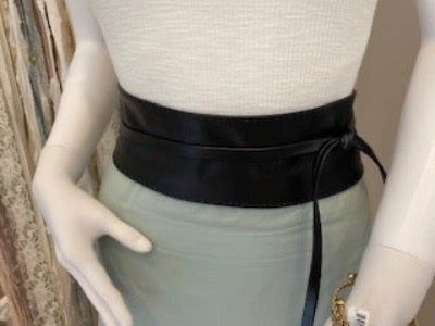 Italian Leather Wrap Belt available in Black, Smoke Grey, Cognac, White & Sage Green