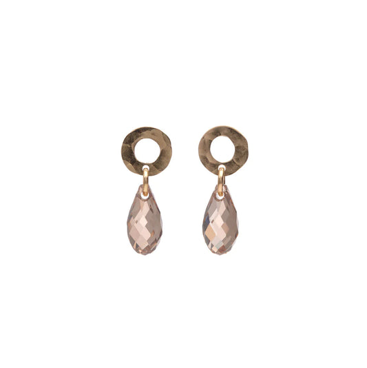 KENDA KIST® TINY CIRCLE STUDS WITH CRYSTAL DROP