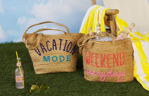 "Weekend Everyday" Jute Cooler Tote