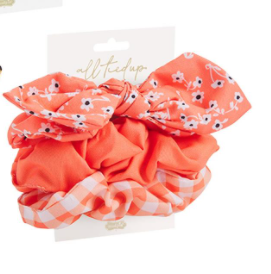 Scrunchie Set- Coral