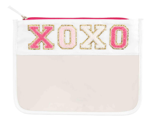 "XOXO" Clear Patch Toiletries bag