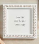 Our Life Beaded Square Plaque