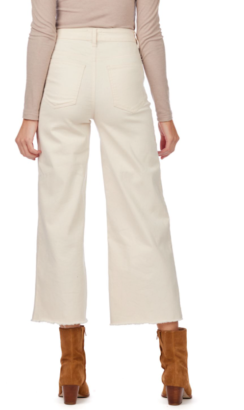 Crawford Wide Leg Jeans- Light Tan