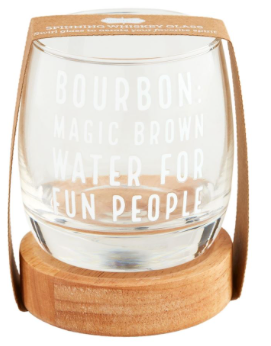 Spinning Whiskey Glass-Brown Water