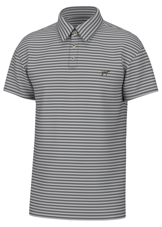 Southern Pointe Hinton stripe Polo- Grey