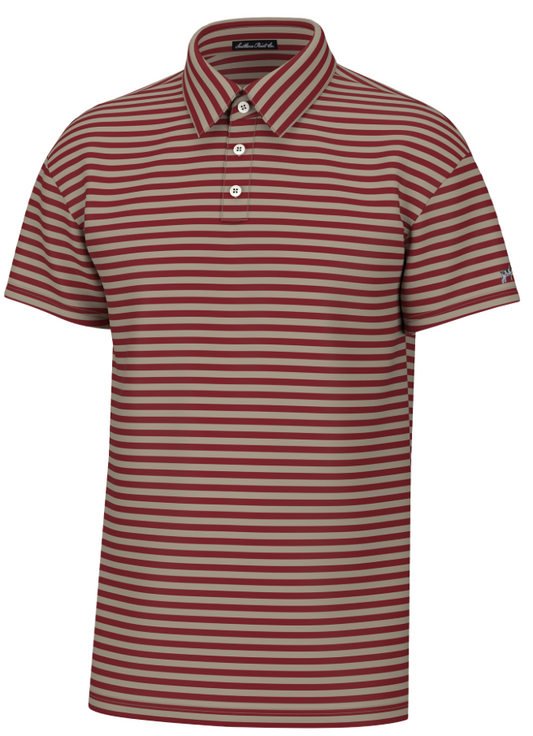 Southern Pointe Hinton stripe Polo- Red