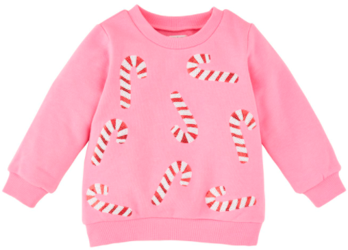 Little Girls "Candy Cane" Sweatshirt