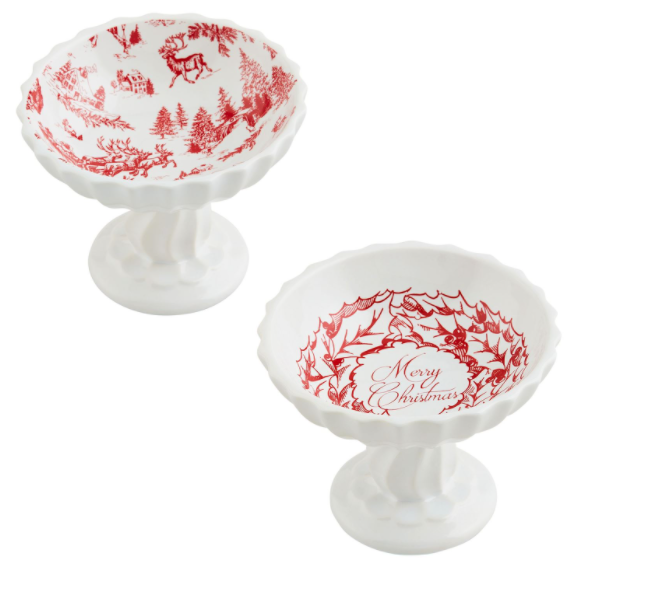 Toile Pedestal Candy Dish