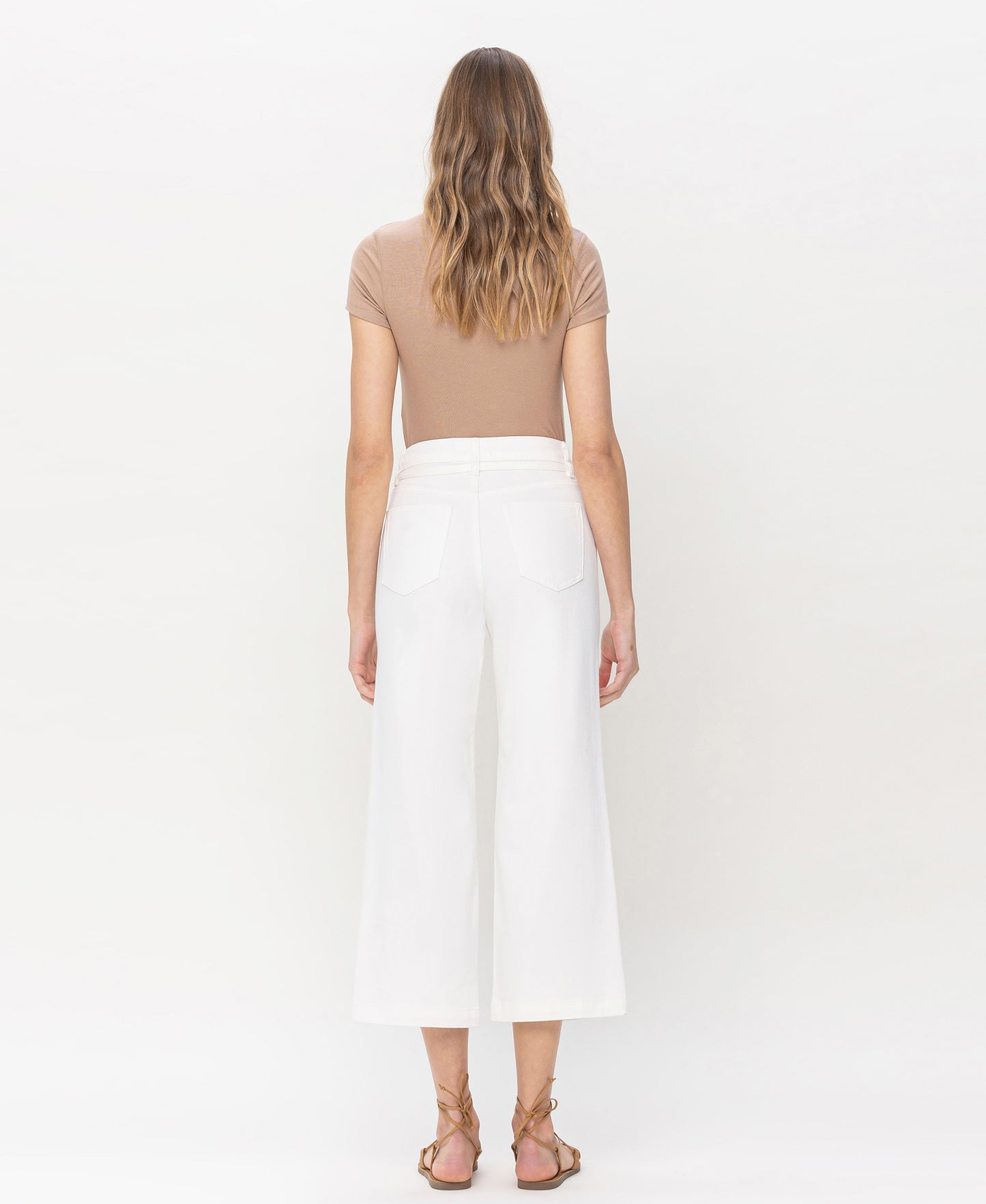 Vervet HR cropped Wide Leg with Belt