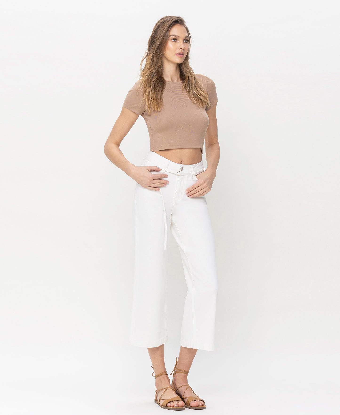 Vervet HR cropped Wide Leg with Belt