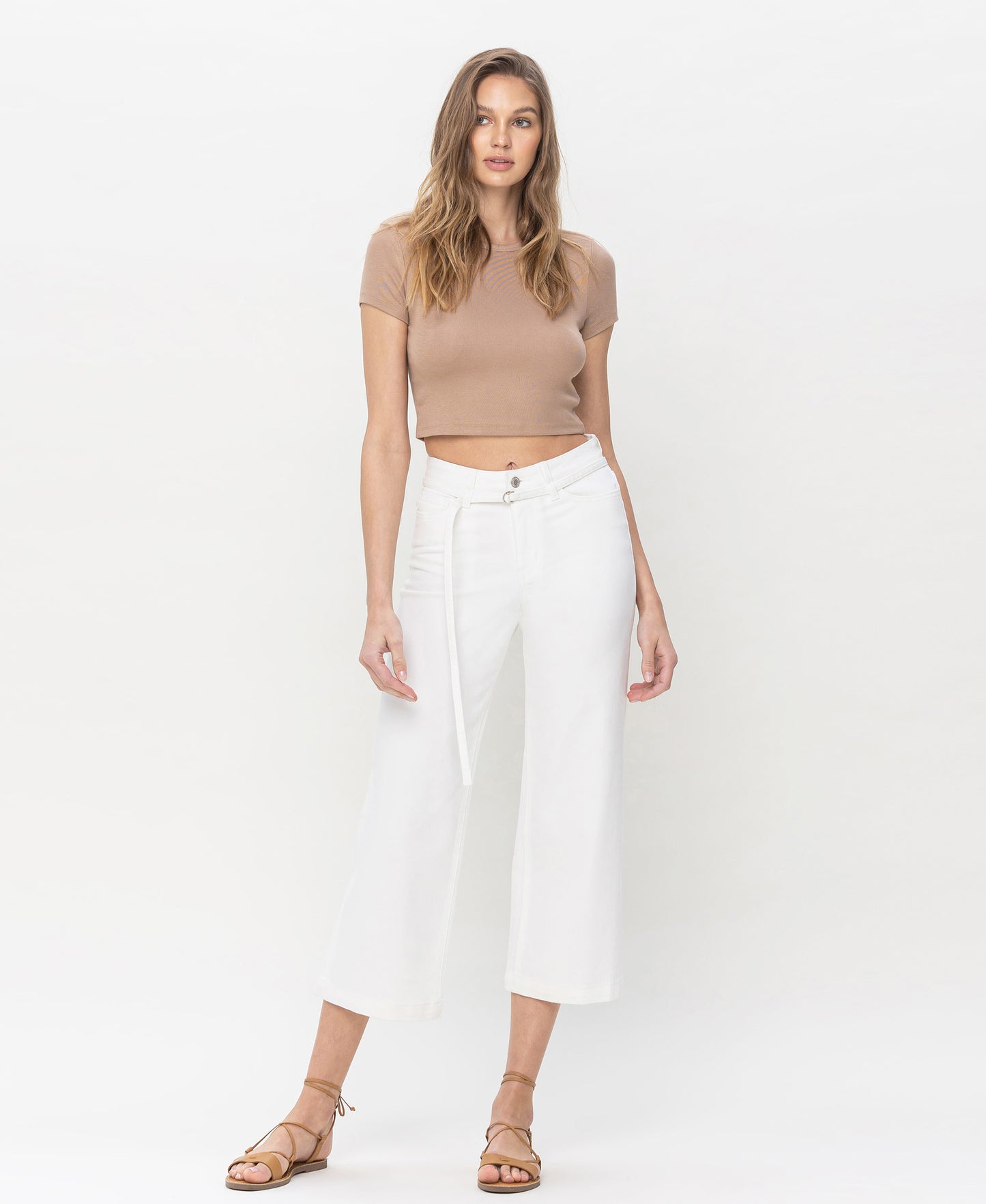 Vervet HR cropped Wide Leg with Belt