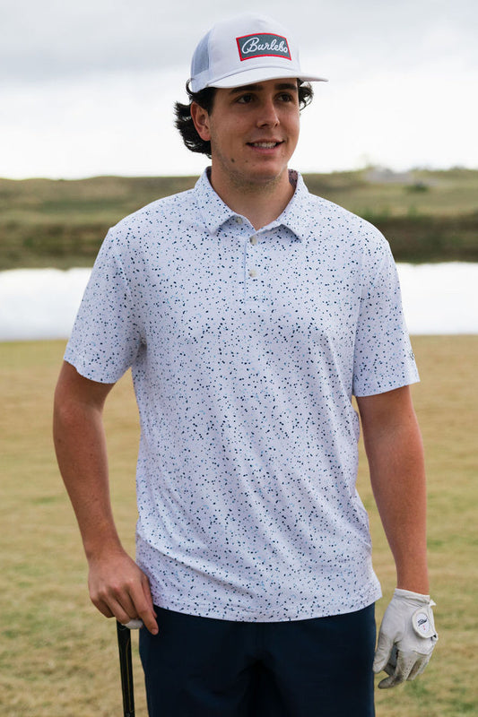 Burlebo Performance Polo -White Speckle