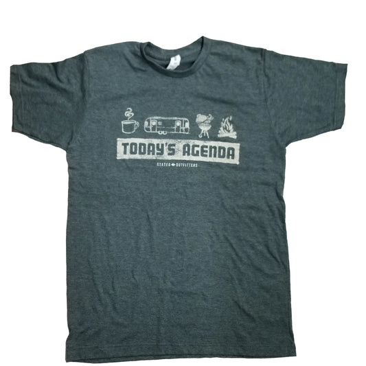 "Today's Agenda" Camping T-shirt