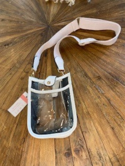 Clear Crossbody Purse - White